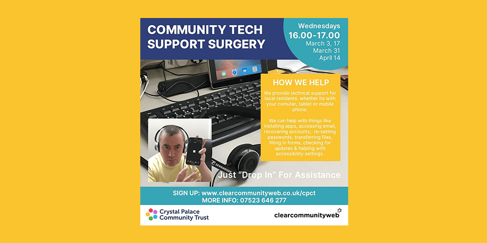 Community tech support surgery event