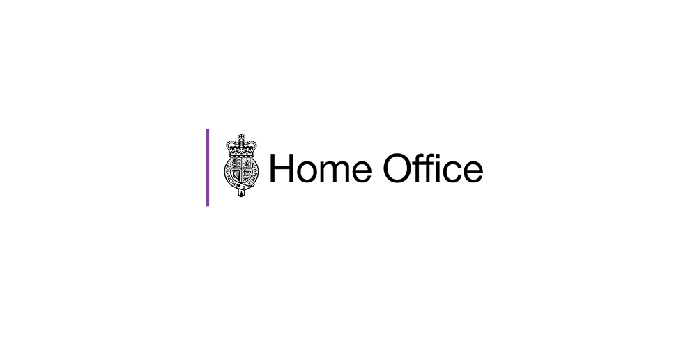A plain background with the Home Office logo
